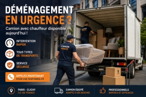 D&eacute;m&eacute;nagement urgence derni&egrave;re minute | Camion avec chauffeur
