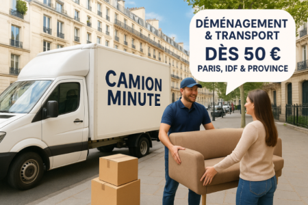 Camion Minute, le déménagement intelligent et flexible en Île-de-France et en province